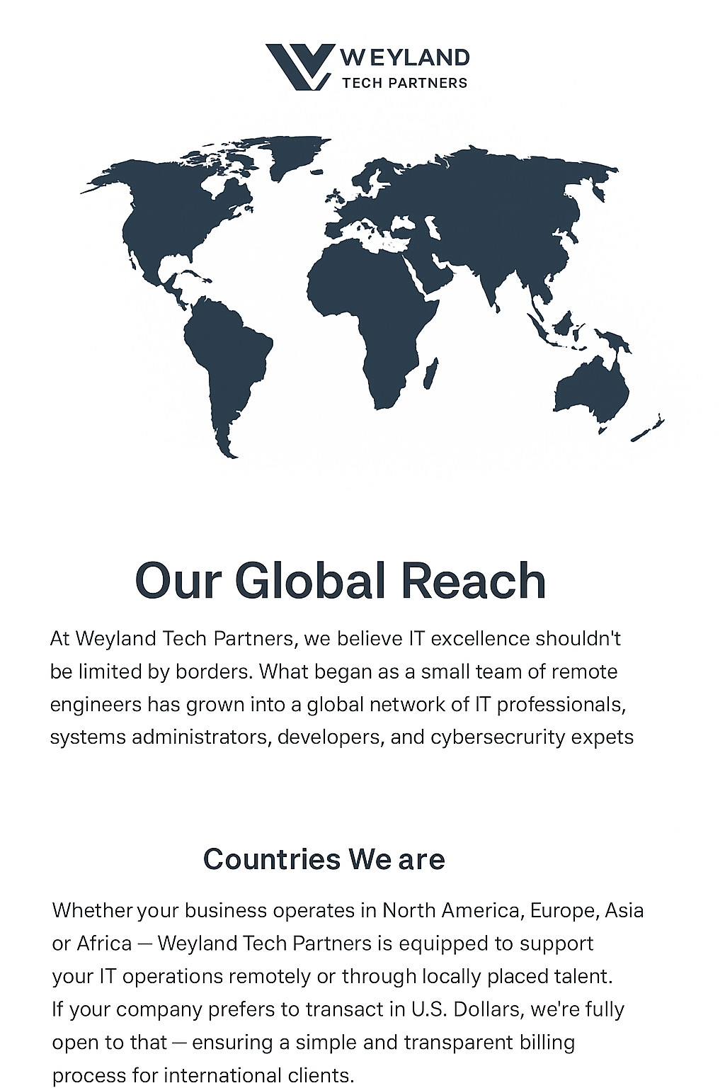countries we serve